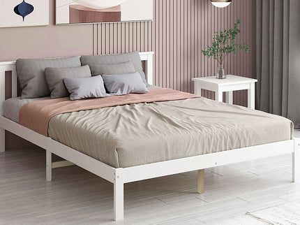 Levede Wooden Bed Frame Double Full White-1864183190151892999