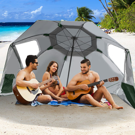 Mountview Beach Umbrella Outdoor Umbrellas Green 2.33M-1973193757595668487