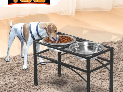 PaWz Dual Elevated Raised Pet Dog Feeder Medium-1910113146962579462