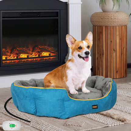 PaWz Electric Pet Heater Bed Heated S Blue Small-1973193656701685767