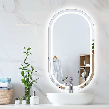 EMITTO LED Wall Mirror Oval Anti-fog 60x100cm-1954803005723381767