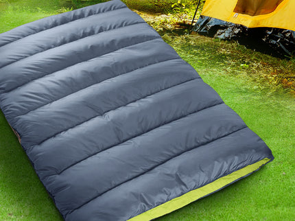Mountview Double Sleeping Bag Bags Outdoor Grey-1894516812578689031