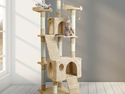 PaWz 184cm Cat Trees Scratching Post Beige-1864184313130651655