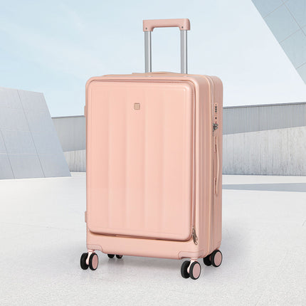 Slimbridge 26" Luggage Trolley Travel Hard Pink-1975420322798768135