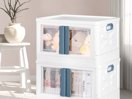 Storage Box Stackable Container 45L Blue-1864184614675943431