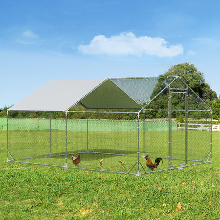 Pawz 400x300x194cm Large Metal Walk-in Chicken Coop Cage-1973193526388854791