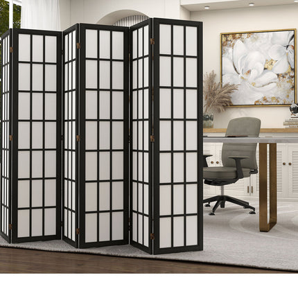 Levede 6 Panel Room Divider 170cm Freestanding Screen-1973193605594091527