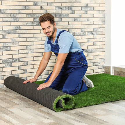 Marlow 40MM Fake Artificial Grass Synthetic Natural 1x20m-1975420403329404935