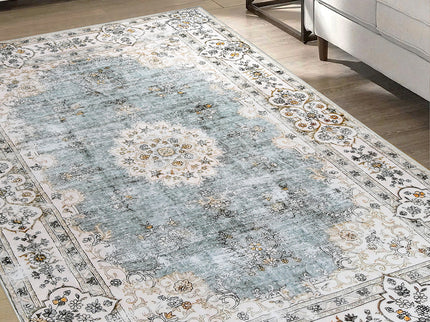 Marlow Floor Rug Short Pile Washable Vintage Carpet Soft Plush Non Slip 160x120-1910112210726817799