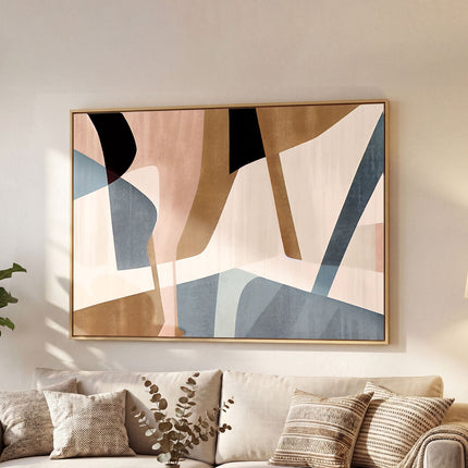 Yezi  Wall Art Canvas Modern Abstract 70×100cm Framed Artwork Home Office Decor-2050059006847881223