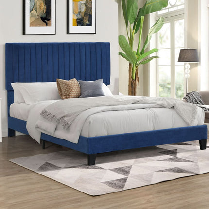 Levede Bed Frame Queen Size Mattress Blue-1942353318726733831