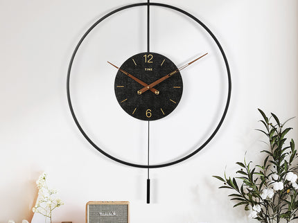 Yezi Round Wall Clock 60cm Large Modern Home Decoration-1910112270034276359