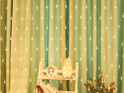 320LED Fairy Lights Net Mesh Curtain Cool white-1864184476641398791