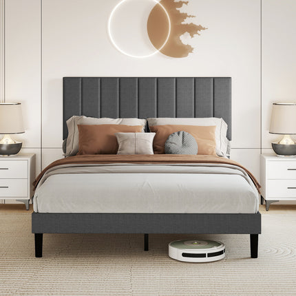 Levede Bed Frame Upholstered Platform Mattress Base Queen-2029387289762861063