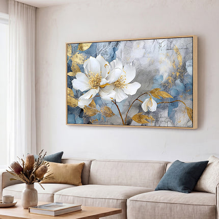 Yezi Large Framed Canvas Wall Art Flower Artwork  Home Bedroom Decor 70x100cm-2061251857585672199