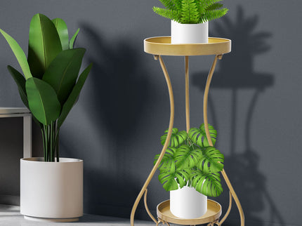 Levede Plant Stand 2 Tiers Outdoor Indoor Medium-1864184720452096007