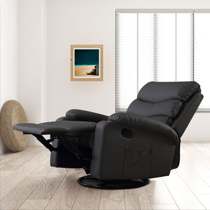 Levede Massage Chair Recliner 360 Swivel Black-1975420439572385799