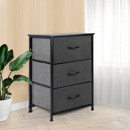 Levede Storage Cabinet Tower Chest Dark Grey-1973194073615503367