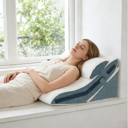 Dreamz 3-in-1 Orthopedic Bed Wedge Pillow Memory Foam Sleep Support Adjustable-2029334096085389319
