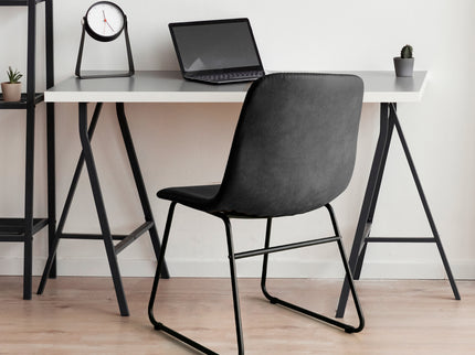 Levede 2x Dining Chairs Kitchen Table Black-1942353412062580743