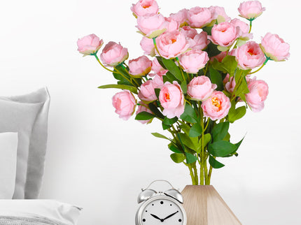 Lambu Artificial Flowers Silk Roses Pink-1864184606341861383