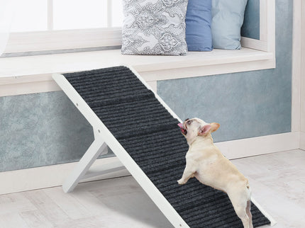 PaWz Adjustable Dog Ramp Height Stair White-1864184532278841351
