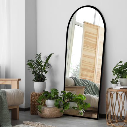 Yezi Floor Mirror Full length Mirrors 1.8M Black-1975420501132185607