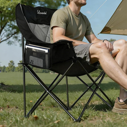 Levede Folding Camping Chair Extra Large Outdoor Portable Fishing Travel Seat-2050056782147096583