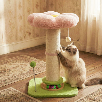 Pawz Cat Scratching Post Flower 61.5cm Cat Tree Tower-2029387298533150727