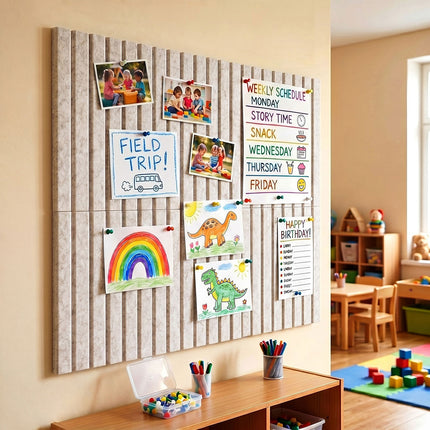 Levede Cork Boards Alternative 12Pcs 30cmx30cm Felt Bulletin Board Tiles Coustic-2050059005925134343