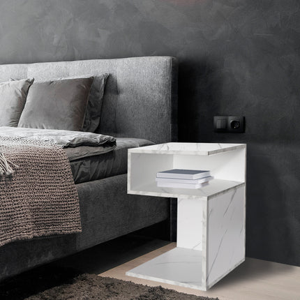 Levede 1xBedside Tables Drawers Side White-1973193985103106055
