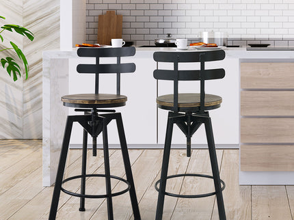 Levede 1x Bar Stool Industrial Adjustable-1910113242009702407