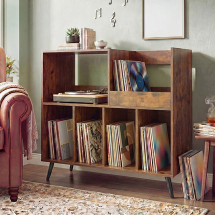 Levede Record Player Stand Vinyl Holder Cabinet Turntable Table 300+ Albums-2061251861998080008