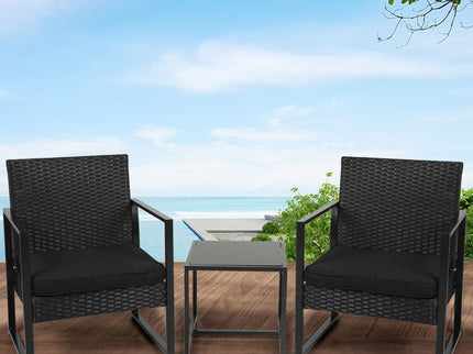 Levede 3 Pcs Outdoor Furniture Set Chair-1864184455187533831