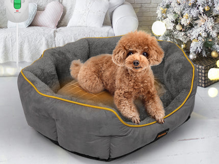 PaWz Electric Pet Heater Bed Heated M Grey Medium-1864184526914326535