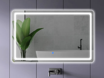 EMITTO LED Wall Mirror Anti-fog Bathroom 100x70cm 70x100-1910112985871945735