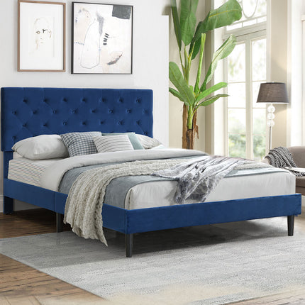 Levede Bed Frame Queen Size Mattress Blue-1973194030422560775