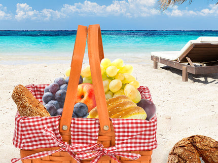 Picnic Basket Outdoor Baskets Deluxe-1864183150373113862