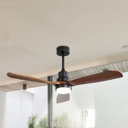 Spector 52'' Wood Ceiling Fan DC Motor Walnut-1954802706786947079