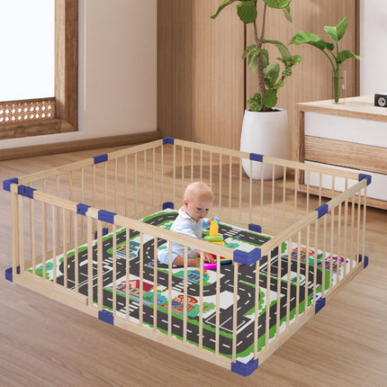 BoPeep Kids Playpen Wooden Baby Safety Large-1973193917704835079