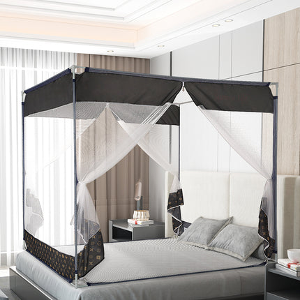 Dreamz Mosquito Bed Nets Foldable Canopy Square Grey-1973193961803747335