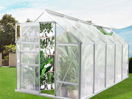 Lambu Greenhouse Aluminium Walk In Green-1864184732670103559