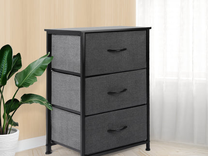 Levede Storage Cabinet Tower Chest Dark Grey-1917016726277591047