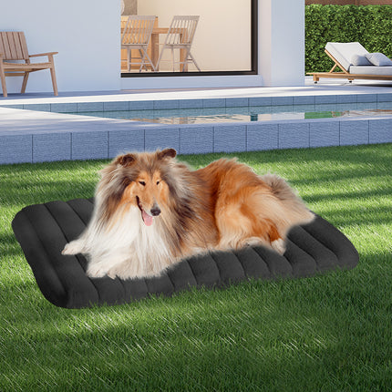 Pawz L Size Orthopedic Dog Bed with Sherpa Plush Removable Cover in Grey-2018816704137793543