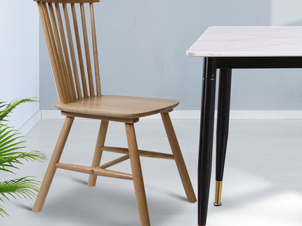 Levede 2x Dining Chairs Kitchen Windor Oak-1942353393267904519