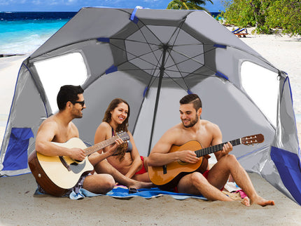 Mountview Beach Umbrella Outdoor Umbrellas Blue 2.33M-1864184685203165191