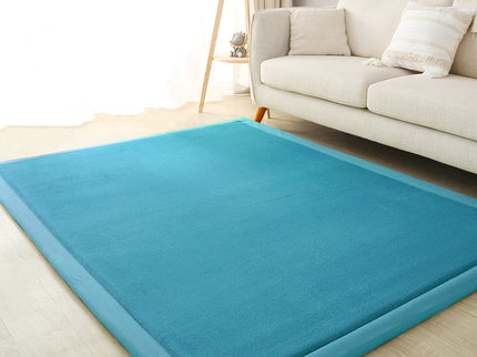 Marlow Coral Velvet Area Rugs Large Mat 120x200cm Blue-1910112283481214983