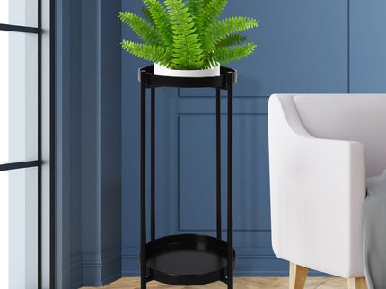 Levede 2 Tier Plant Stand Outdoor Indoor Black Large-1864184716459118598