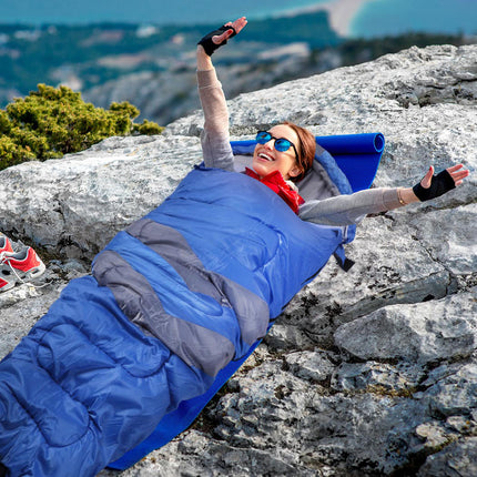 Mountview Single Sleeping Bag Bags Outdoor Blue-1973193762939211783
