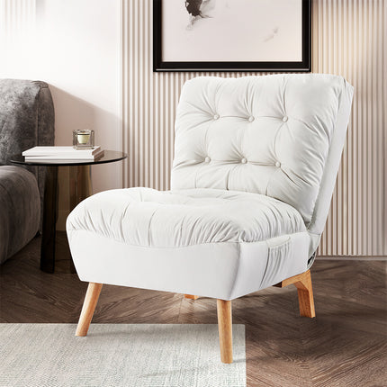 Levede Lounge Accent Chair Sofa Recliner Cream-1973194009761419271